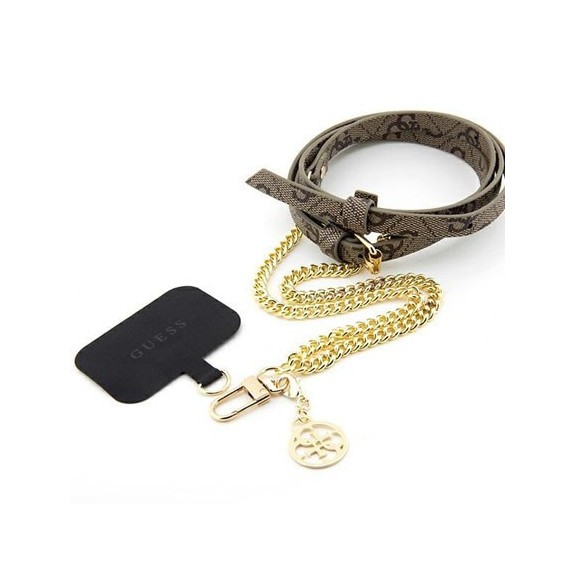 Chaine Cuir et Métal Pendentif Guess