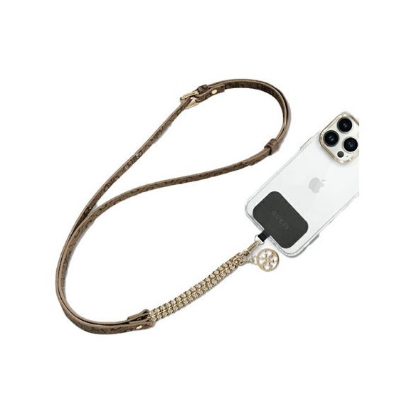 Chaine Cuir et Métal Pendentif Guess