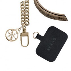 Chaine Cuir et Métal Pendentif Guess