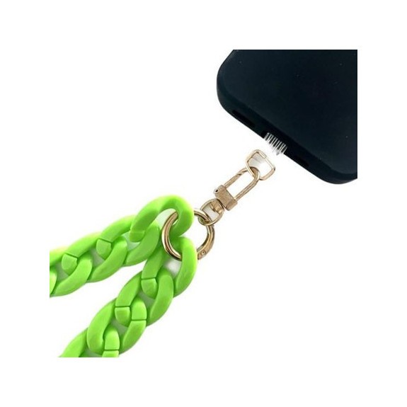 Chaine Maillon Résine Avec Mousquetons Dorés