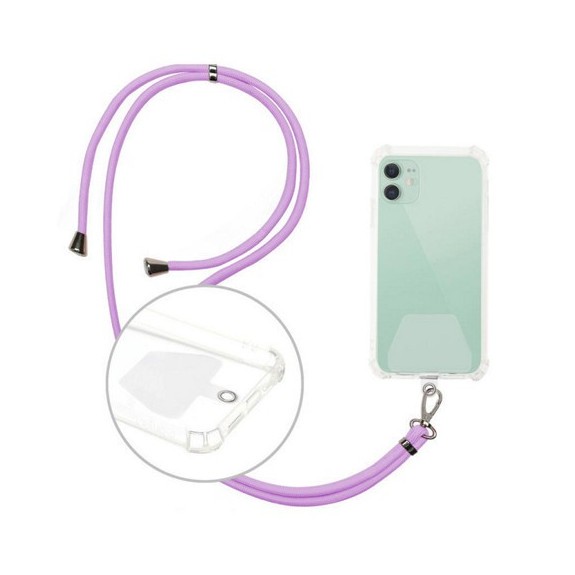 Cordon Nylon Universel Avec Mousquetons Argentés