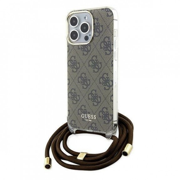 Coque Guess Avec Anneaux 4G Print Et Cordon Nylon Coque Guess Avec Anneaux 4G Print Et Cordon Nylon