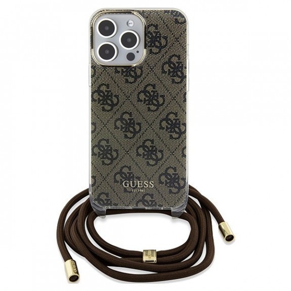Coque Guess Avec Anneaux 4G Print Et Cordon Nylon Coque Guess Avec Anneaux 4G Print Et Cordon Nylon