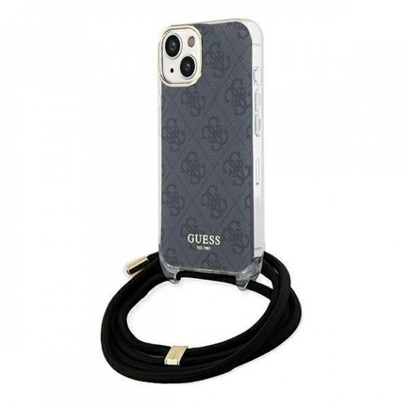 Coque Guess Avec Anneaux 4G Print Et Cordon Nylon Coque Guess Avec Anneaux 4G Print Et Cordon Nylon