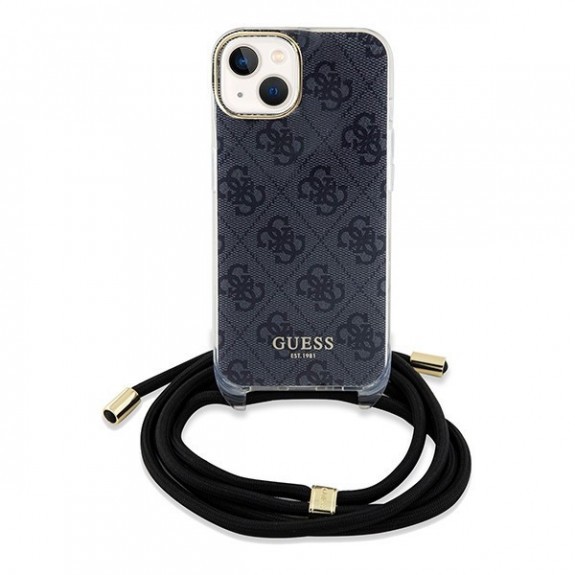 Coque Guess Avec Anneaux 4G Print Et Cordon Nylon Coque Guess Avec Anneaux 4G Print Et Cordon Nylon
