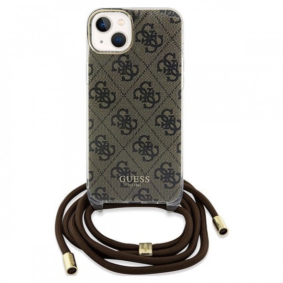 Coque Guess Avec Anneaux 4G Print Et Cordon Nylon Coque Guess Avec Anneaux 4G Print Et Cordon Nylon