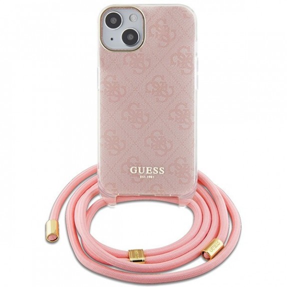 Coque Guess Avec Anneaux 4G Print Et Cordon Nylon