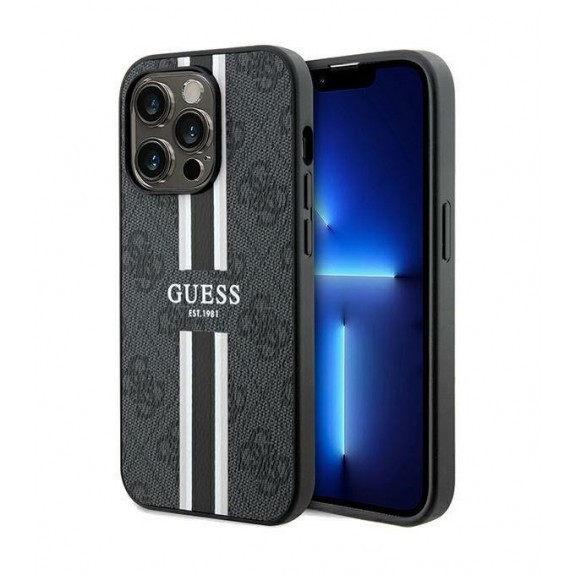 Coque Guess 4G Printed Stripes Magsafe