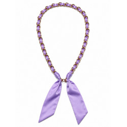 Chaine Métal Doré Et Foulard