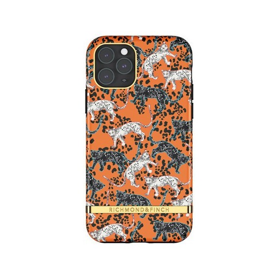 Coque Rigide Orange Leopard