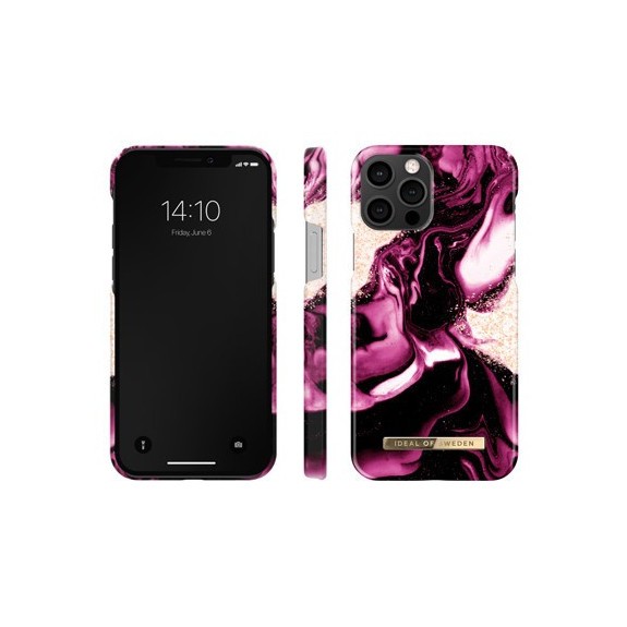 Coque Rigide Fashion Golden Ruby Marble