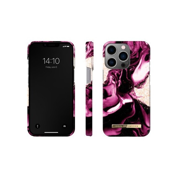 Coque Rigide Fashion Golden Ruby Marble